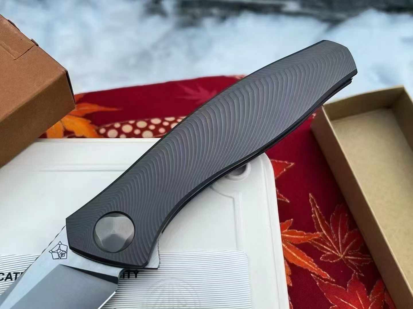 Shirogorov Sinkevich BIO M398钢 钛合金柄 熊头辛克维奇联名设计