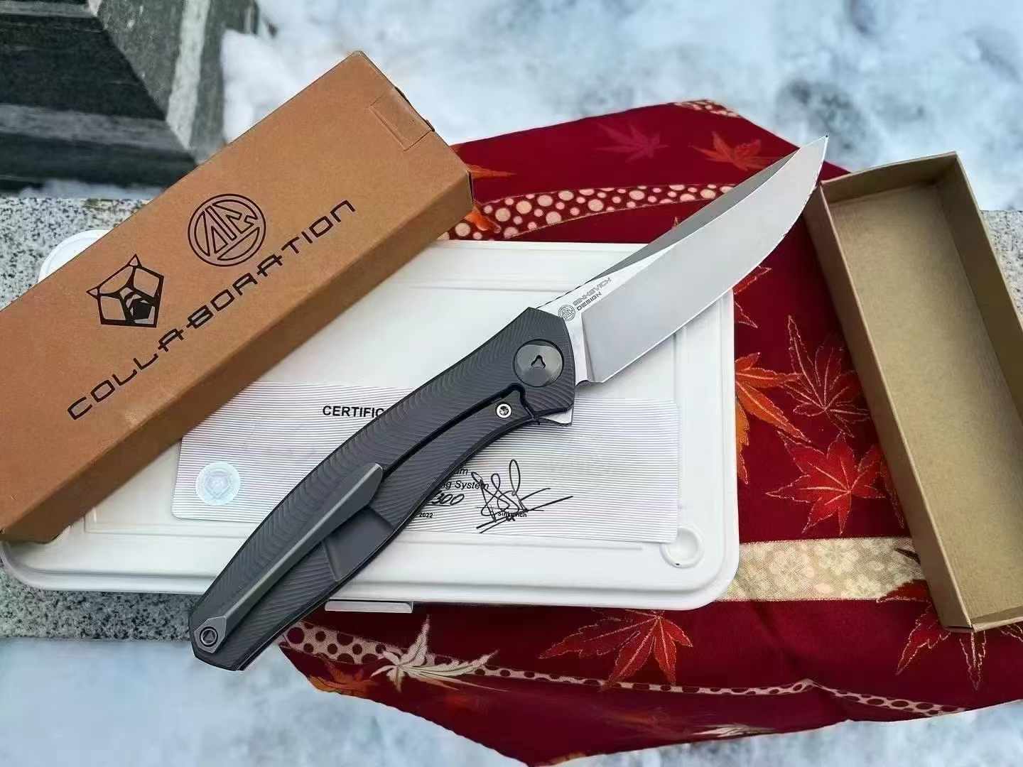 Shirogorov Sinkevich BIO M398钢 钛合金柄 熊头辛克维奇联名设计