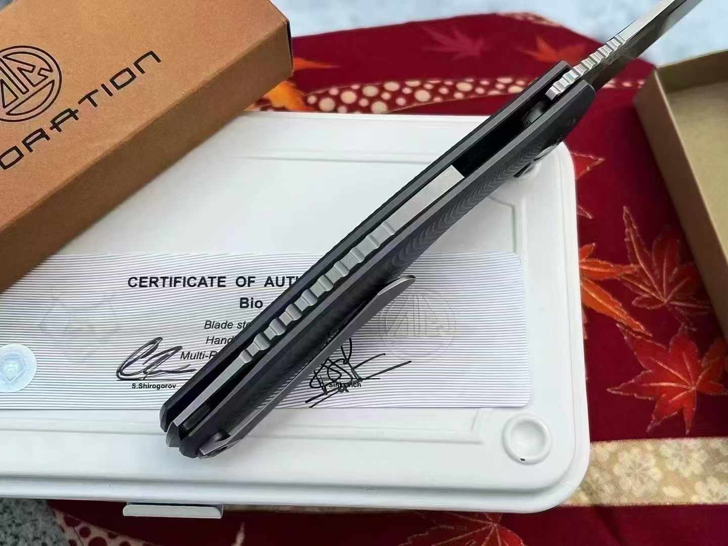 Shirogorov Sinkevich BIO M398钢 钛合金柄 熊头辛克维奇联名设计