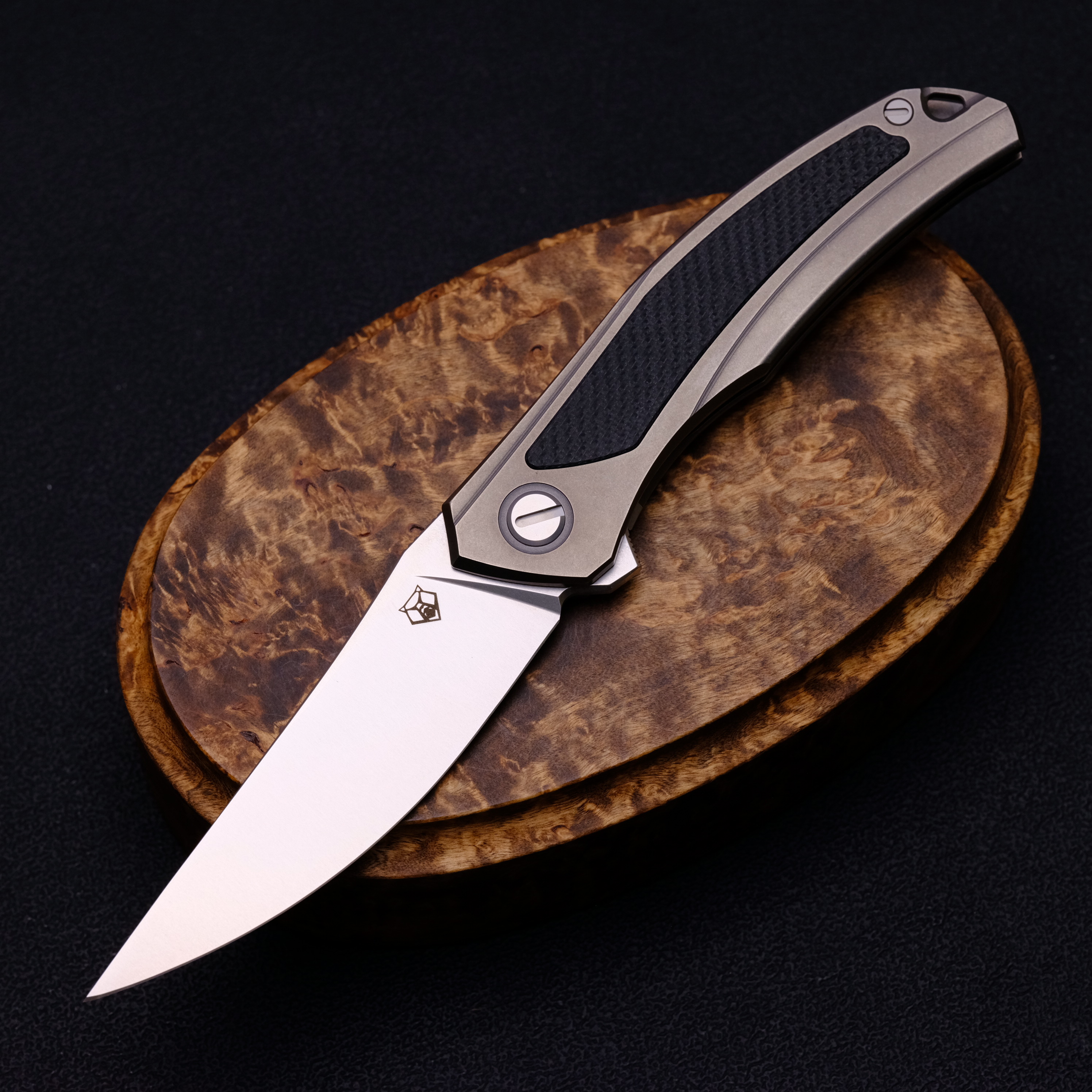 Shirogorov Quantum Ursus NL Cromax PM钢 钛柄镶嵌G10 6800