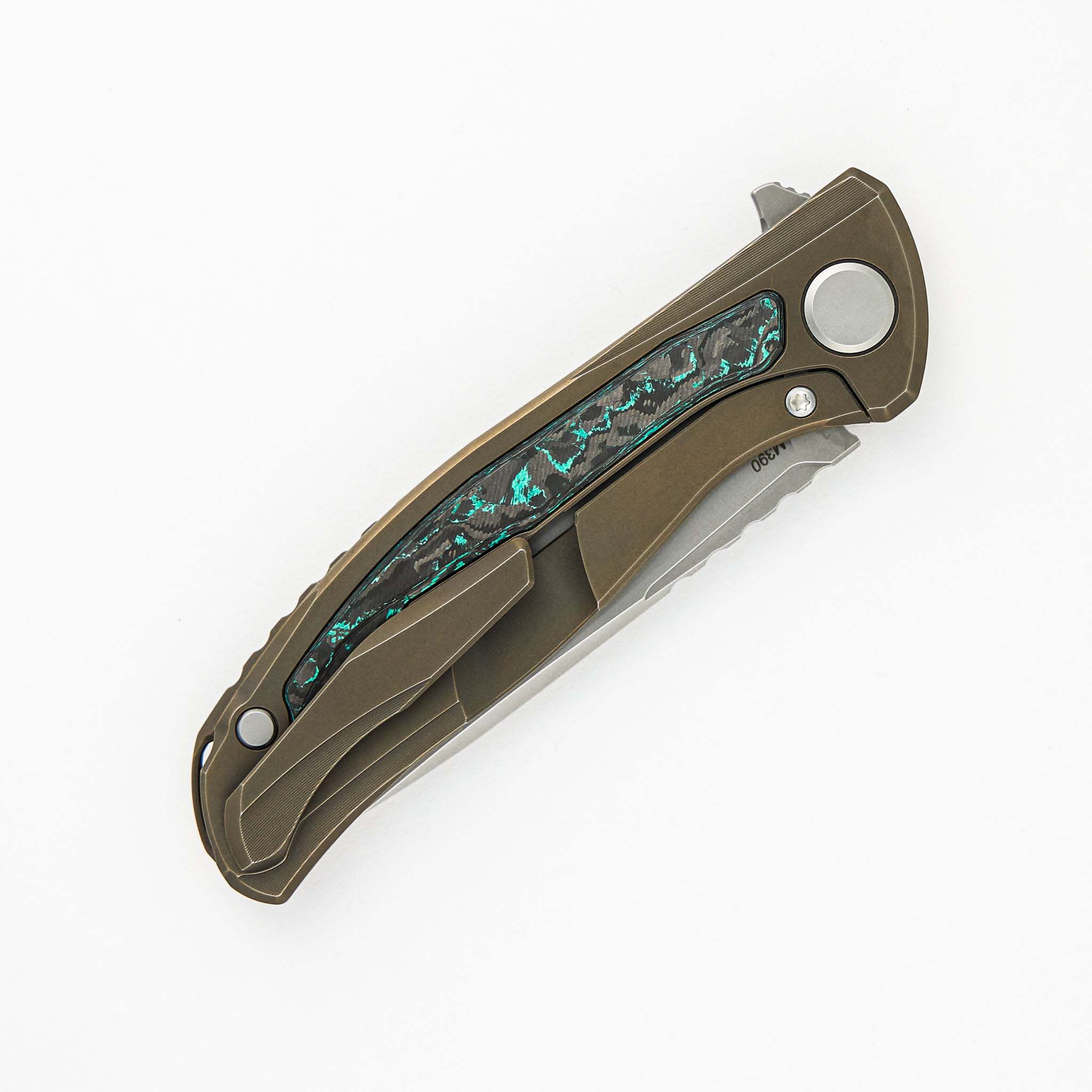 Shirogorov Knives F95NL Gen. 5 M390钢 钛柄镶嵌碳纤维 17500