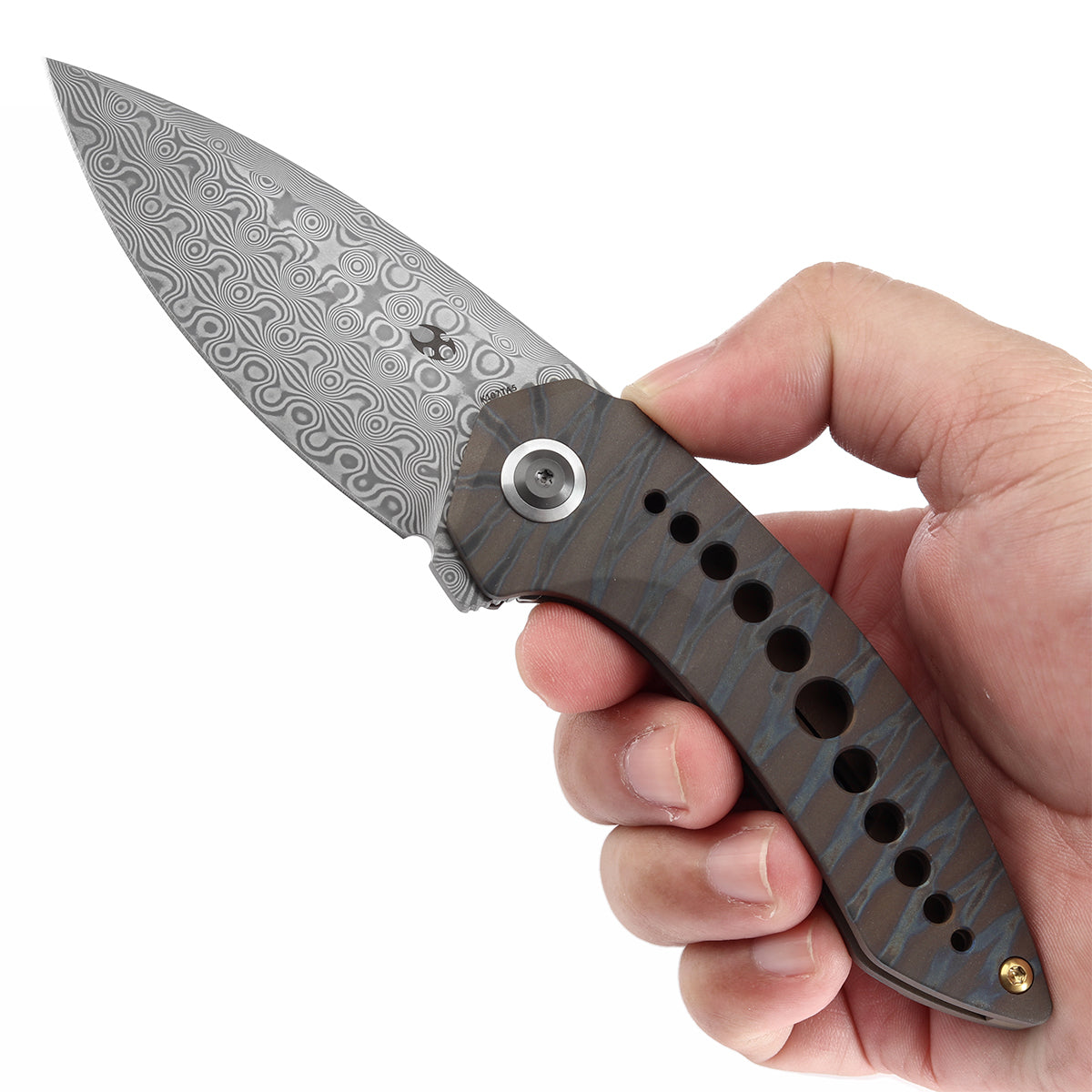 KANSEPT ODD 21 大马士革钢 钛柄 K1077A5 火焰纹 1480