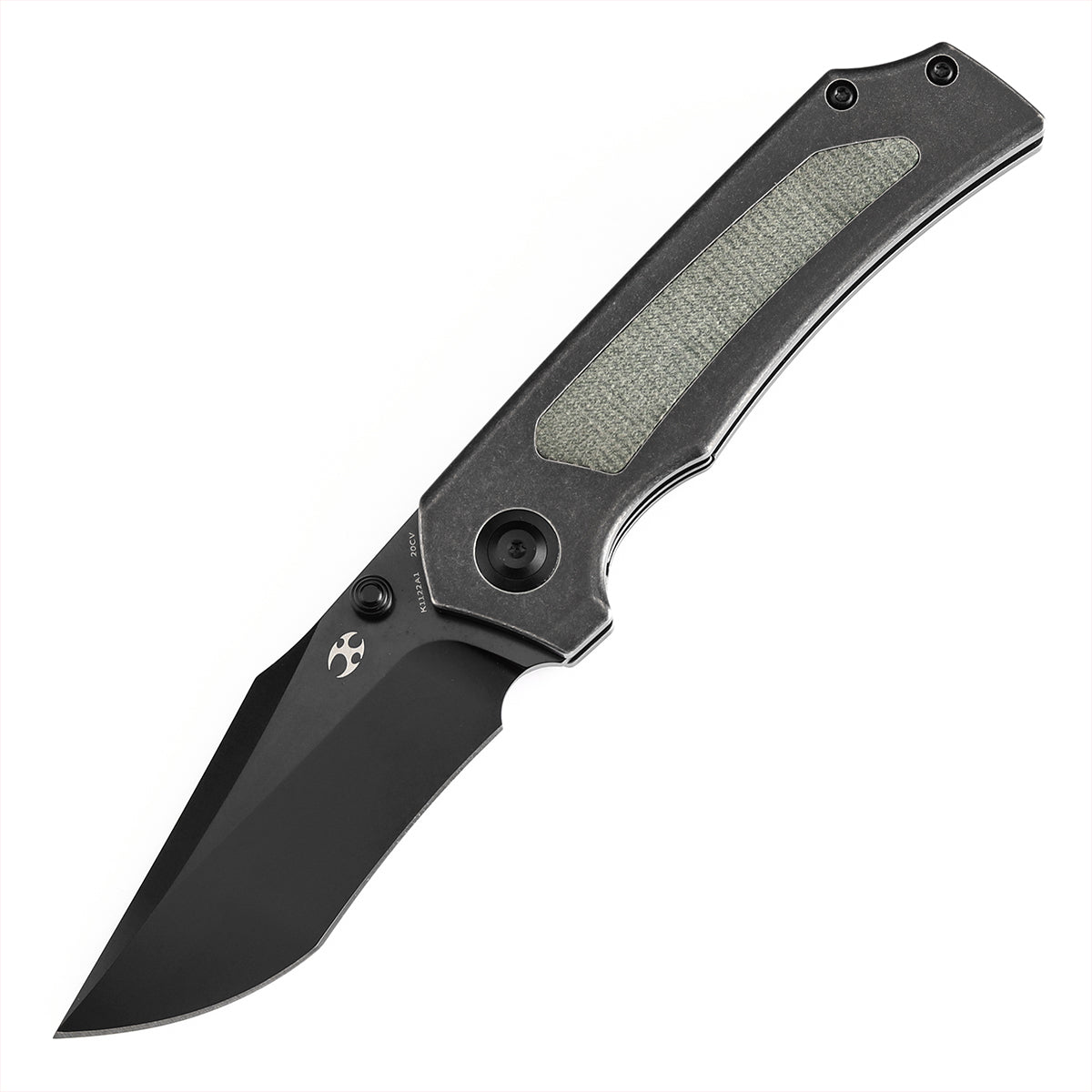 KANSEPT Fermi CPM-20CV钢  钛+绿色米卡塔手柄 K1122A1