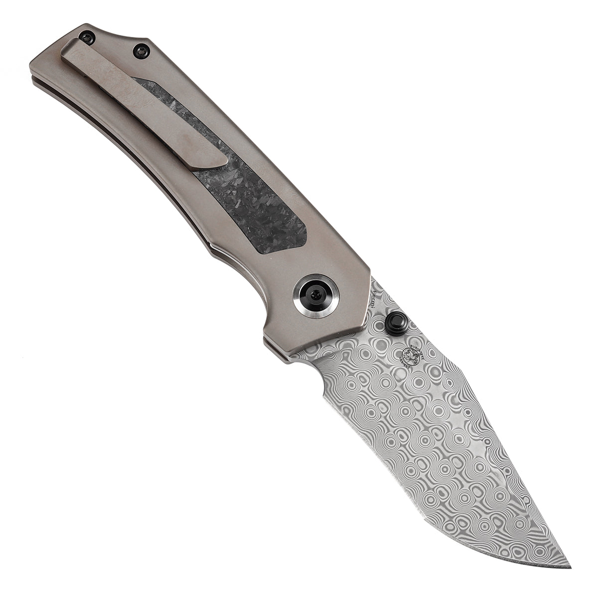 KANSEPT Fermi CPM-20CV钢/大马士革钢 FatCarbon 暗物质发光碳纤维手柄 K1122A2