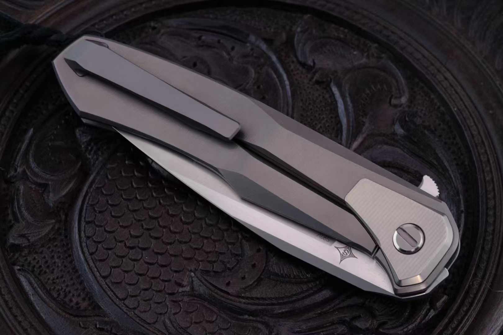 Shirogorov Knives CPM-S90V 钛合金柄 洛克熊