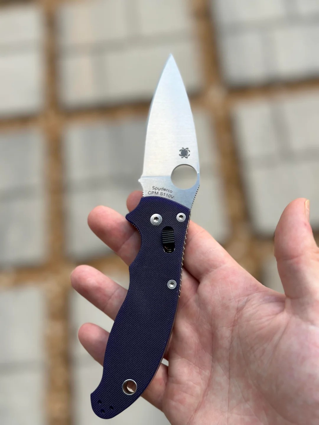 Spyderco Manix S110V钢 G10柄 C101GPDBL2 蓝色 1480