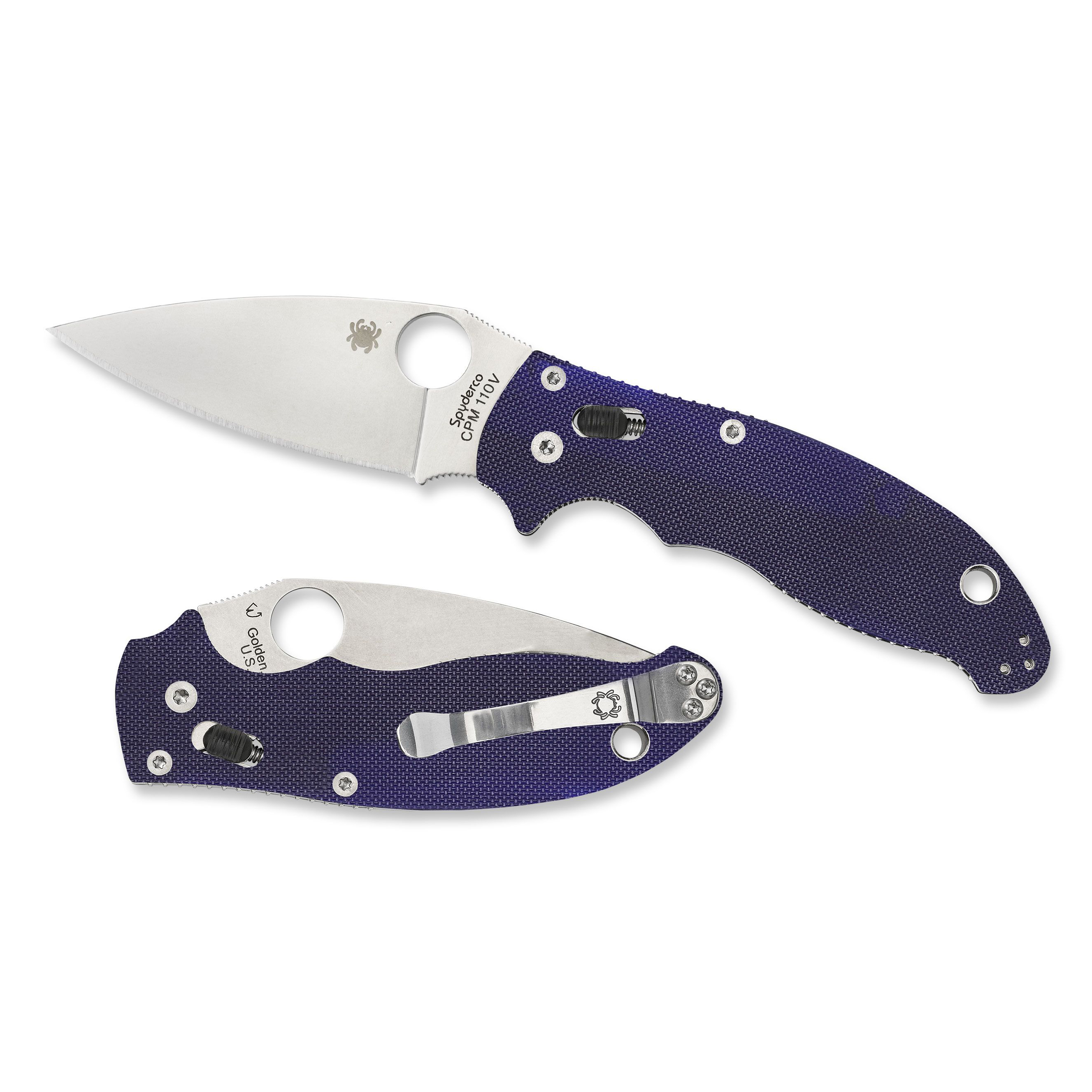 Spyderco Manix S110V钢 G10柄 C101GPDBL2 蓝色 1480