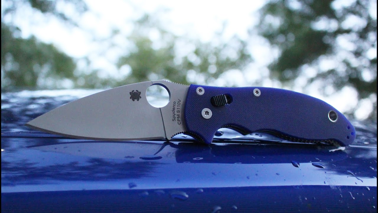 Spyderco Manix S110V钢 G10柄 C101GPDBL2 蓝色 1480