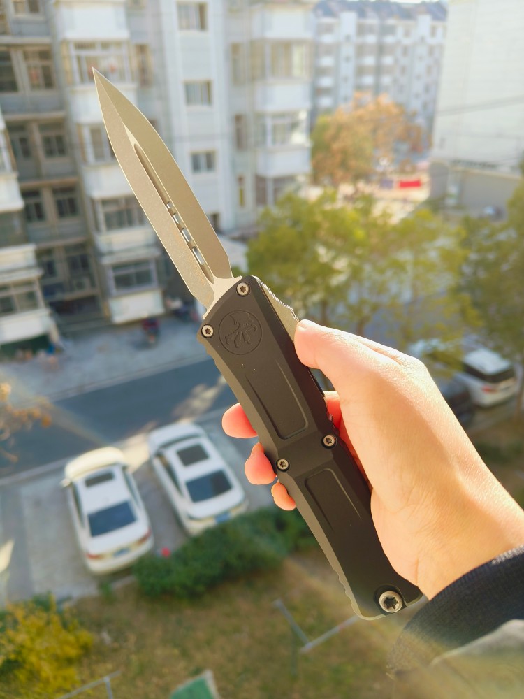 Microtech 1142-10AP M390MK钢 航空铝柄 3600