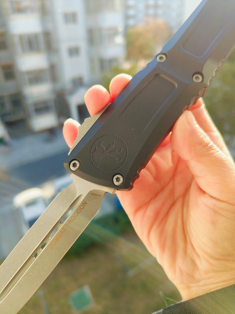 Microtech 1142-10AP M390MK钢 航空铝柄 3600