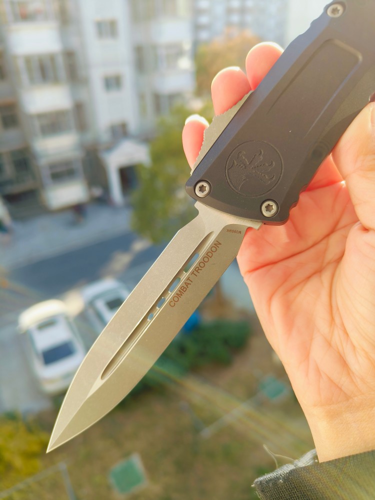 Microtech 1142-10AP M390MK钢 航空铝柄 3600