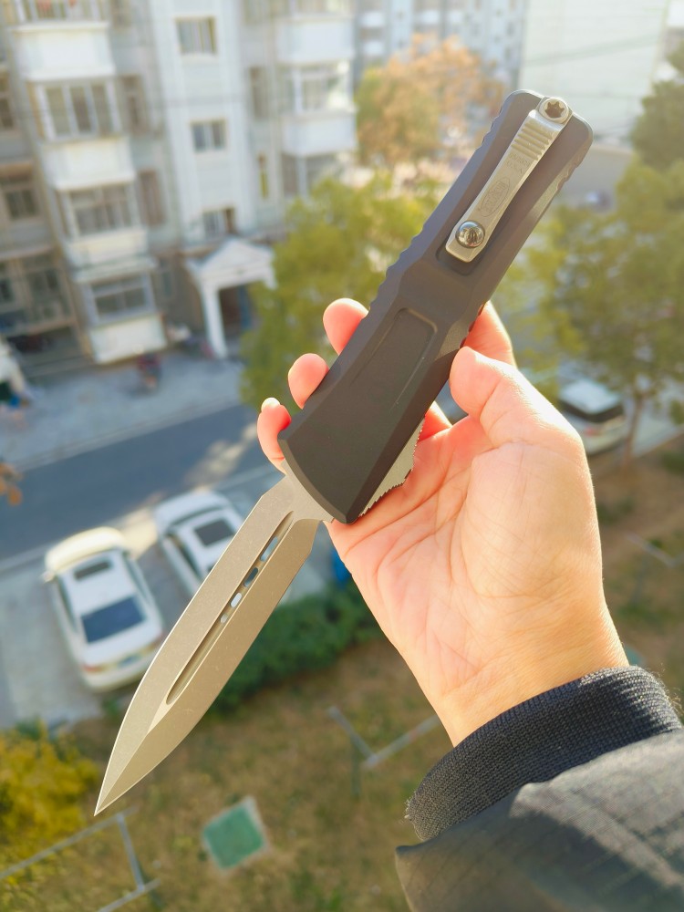 Microtech 1142-10AP M390MK钢 航空铝柄 3600