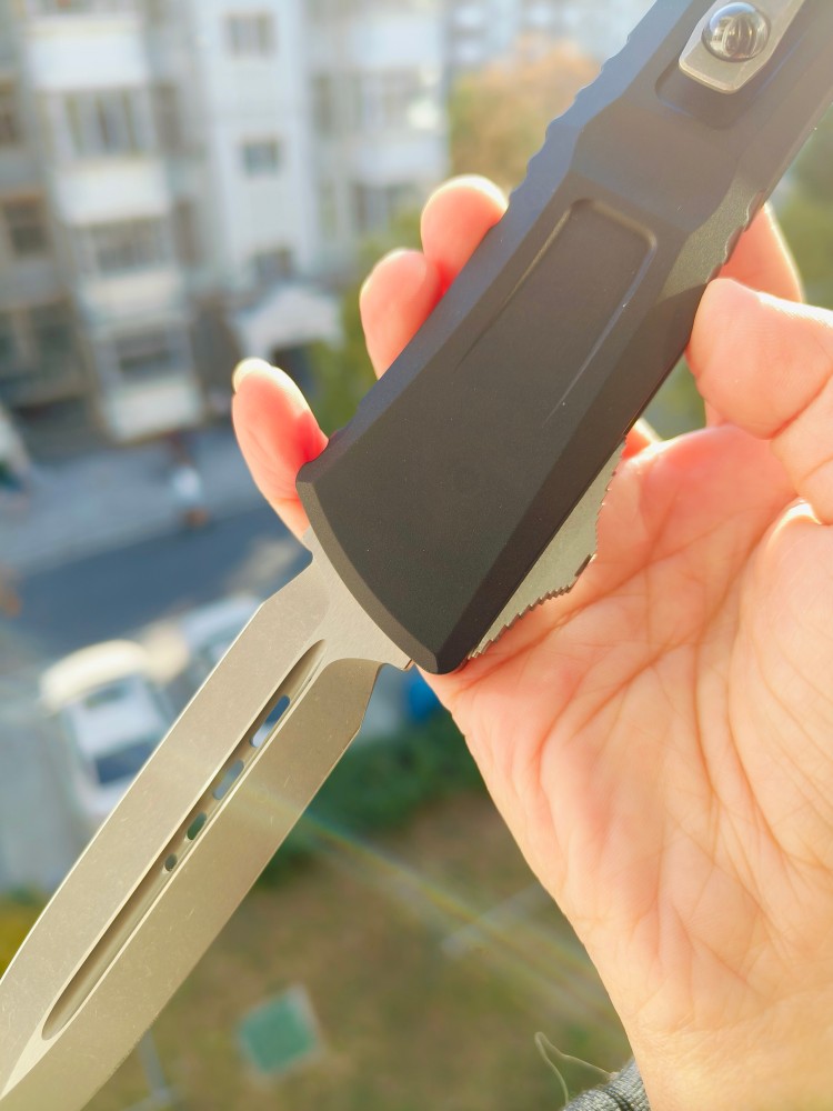 Microtech 1142-10AP M390MK钢 航空铝柄 3600