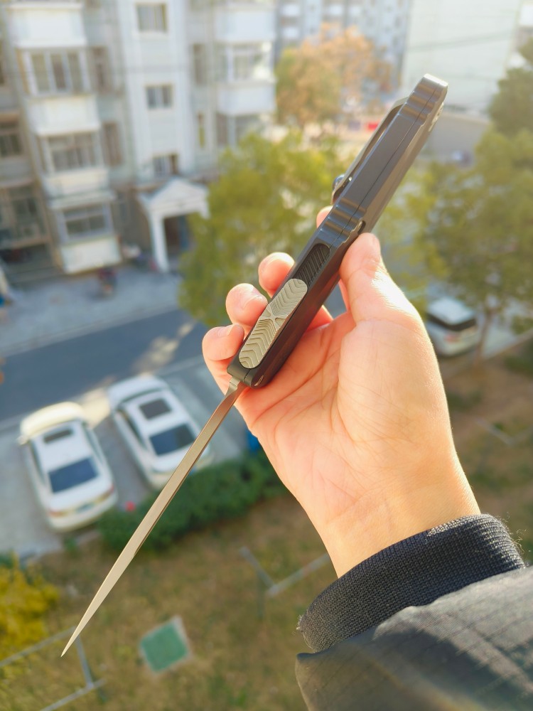 Microtech 1142-10AP M390MK钢 航空铝柄 3600