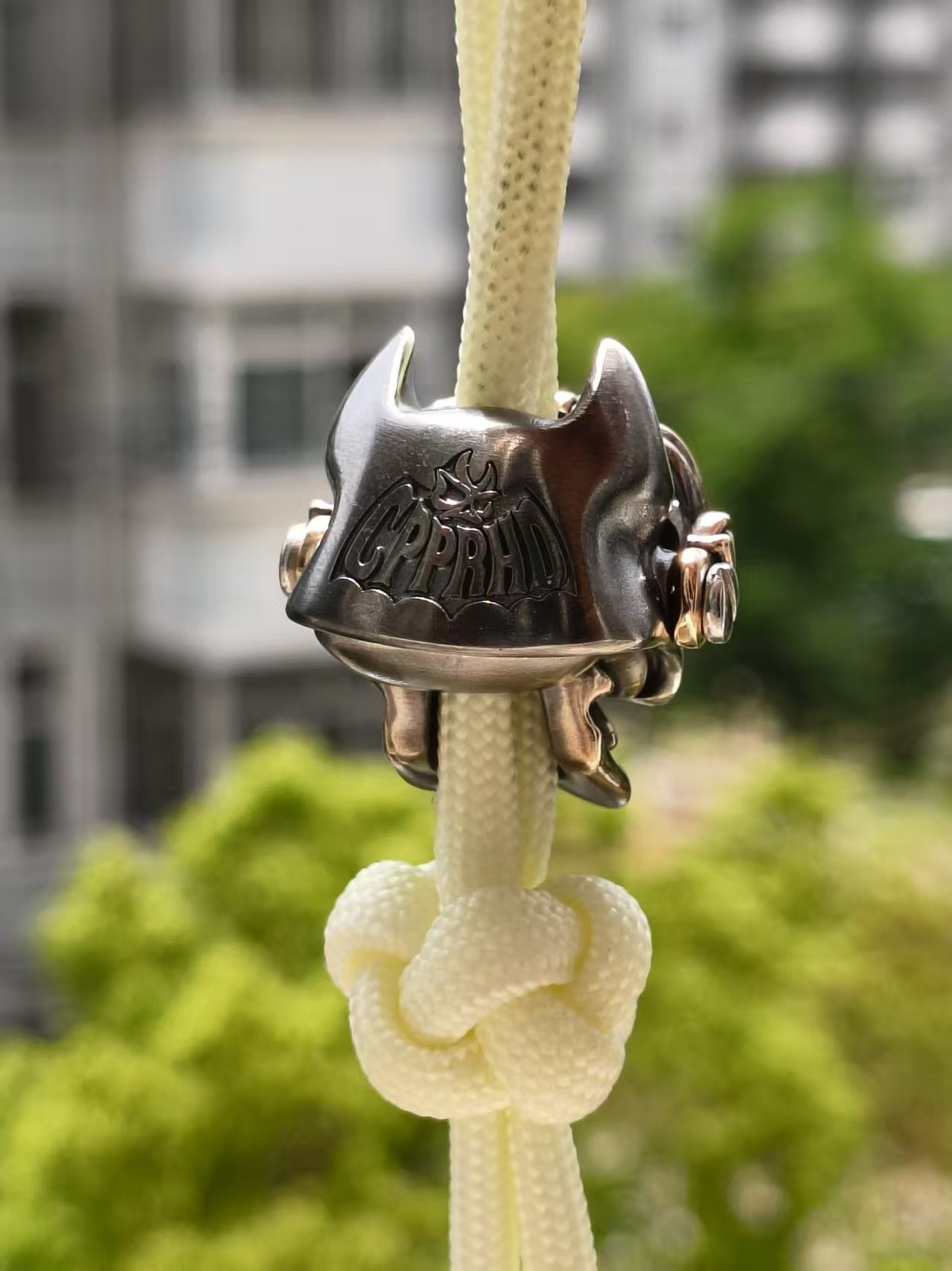Cpprhd Metal Word 俄罗斯铜斑蛇骷髅蝙蝠侠刀坠 MRE刀展限量版刀坠