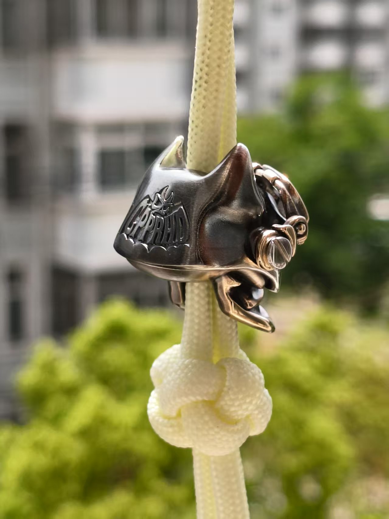 Cpprhd Metal Word 俄罗斯铜斑蛇骷髅蝙蝠侠刀坠 MRE刀展限量版刀坠