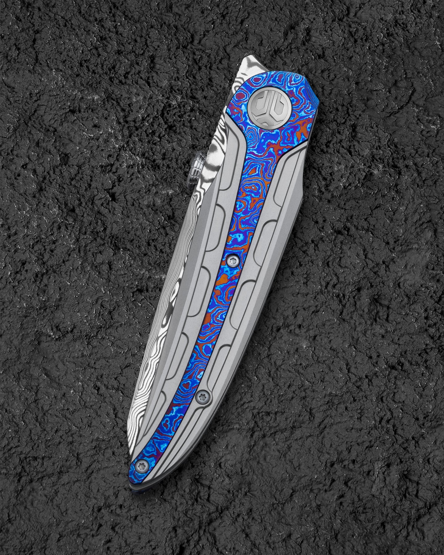 BESTECH PRYDWEN Damasteel 钛合金手柄 BT2409E 5400
