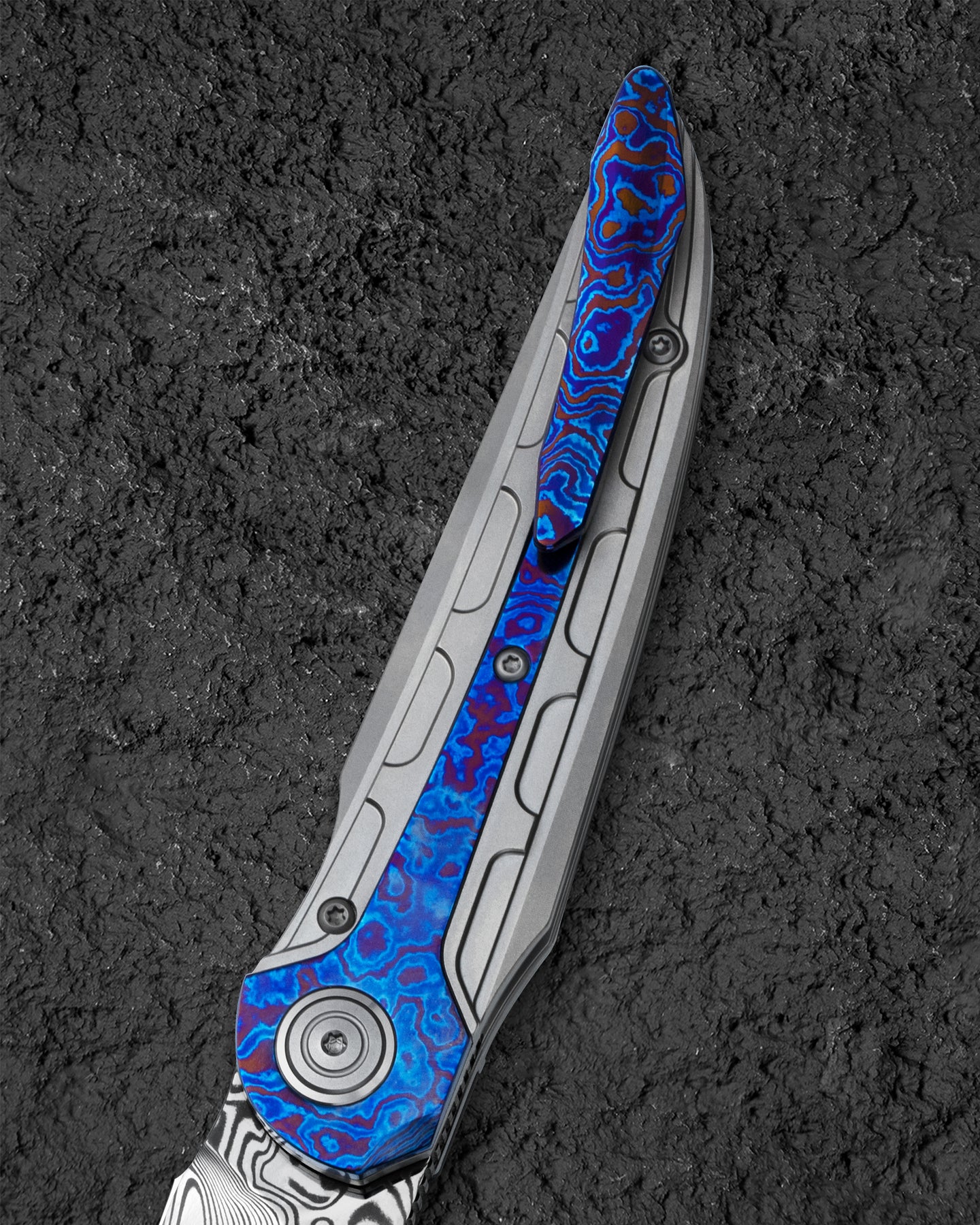BESTECH PRYDWEN Damasteel 钛合金手柄 BT2409E 5400