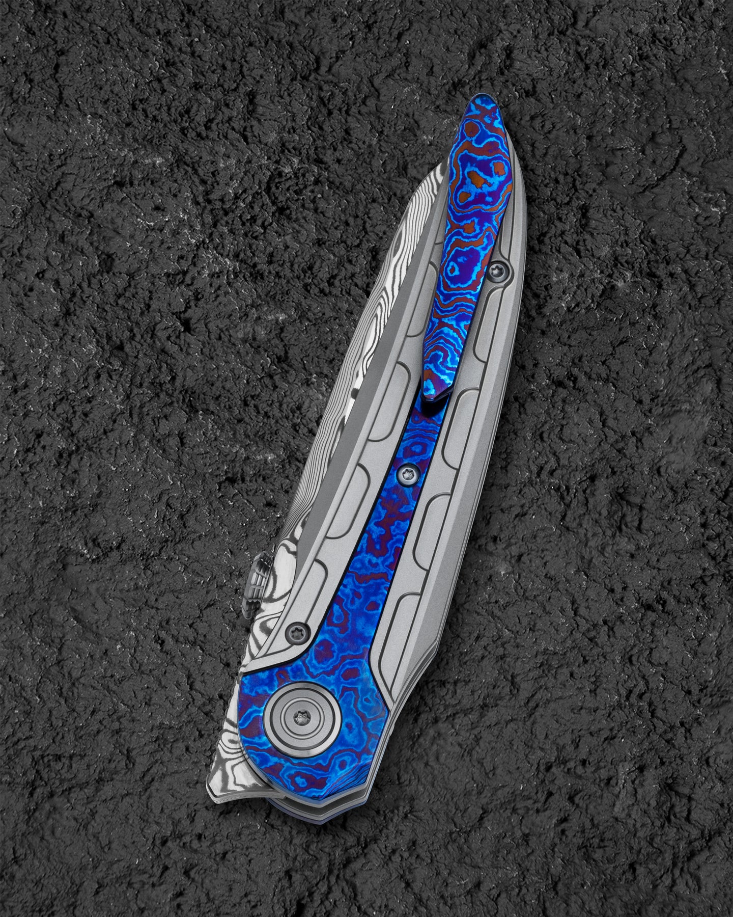 BESTECH PRYDWEN Damasteel 钛合金手柄 BT2409E 5400