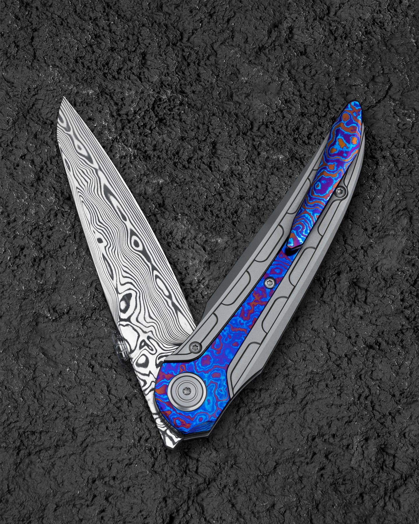 BESTECH PRYDWEN Damasteel 钛合金手柄 BT2409E 5400