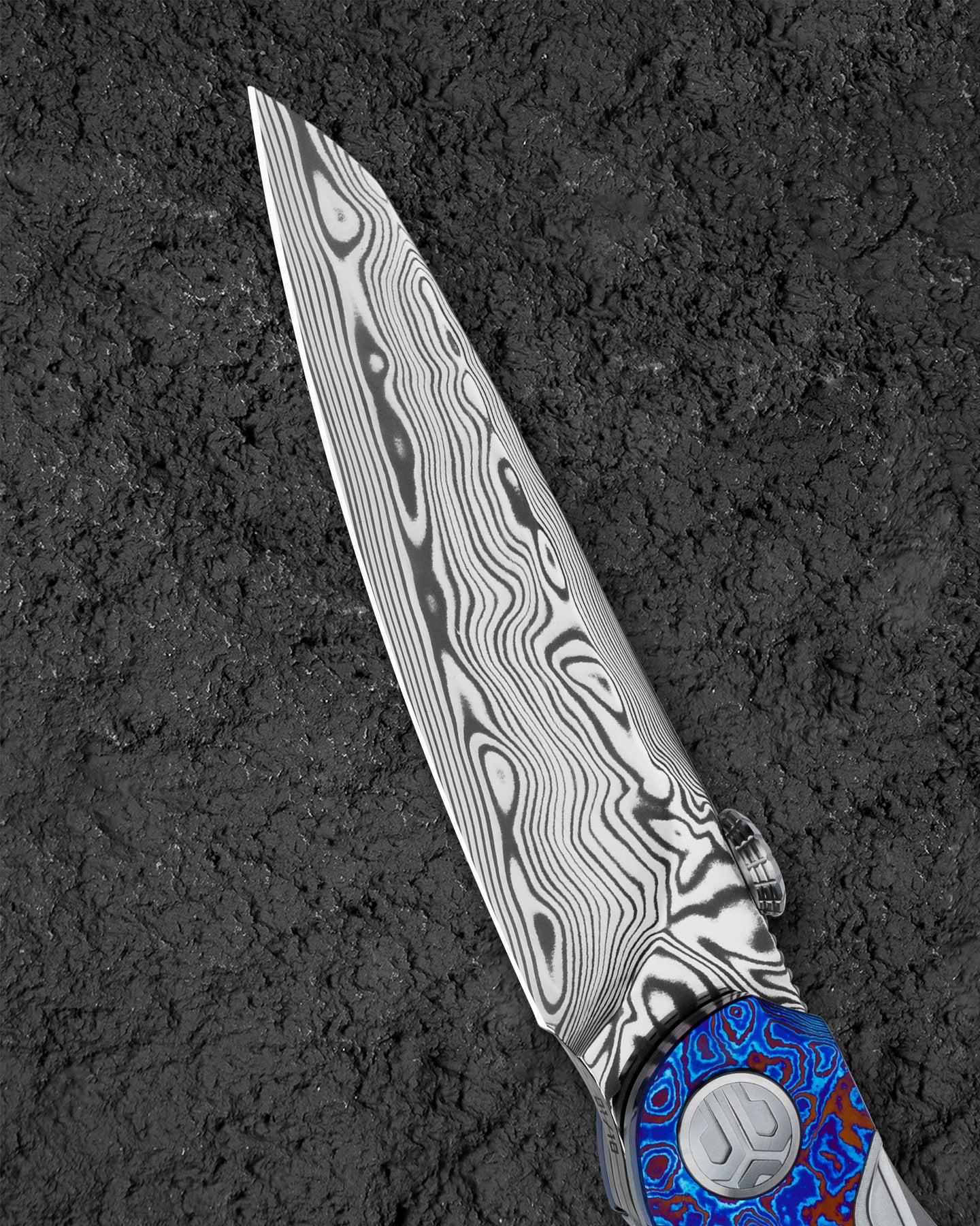 BESTECH PRYDWEN Damasteel 钛合金手柄 BT2409E 5400