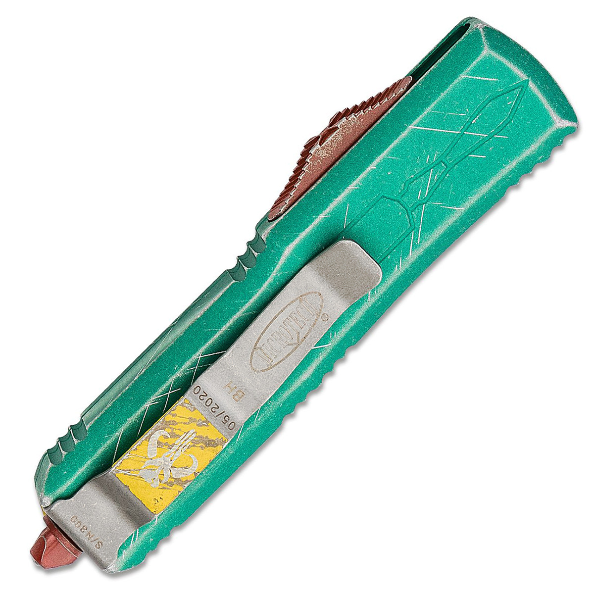 🔥 Microtech 233-10BH UTX-85 铝合金柄 绿色做旧 2560