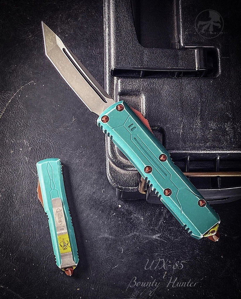 🔥 Microtech 233-10BH UTX-85 铝合金柄 绿色做旧 2560