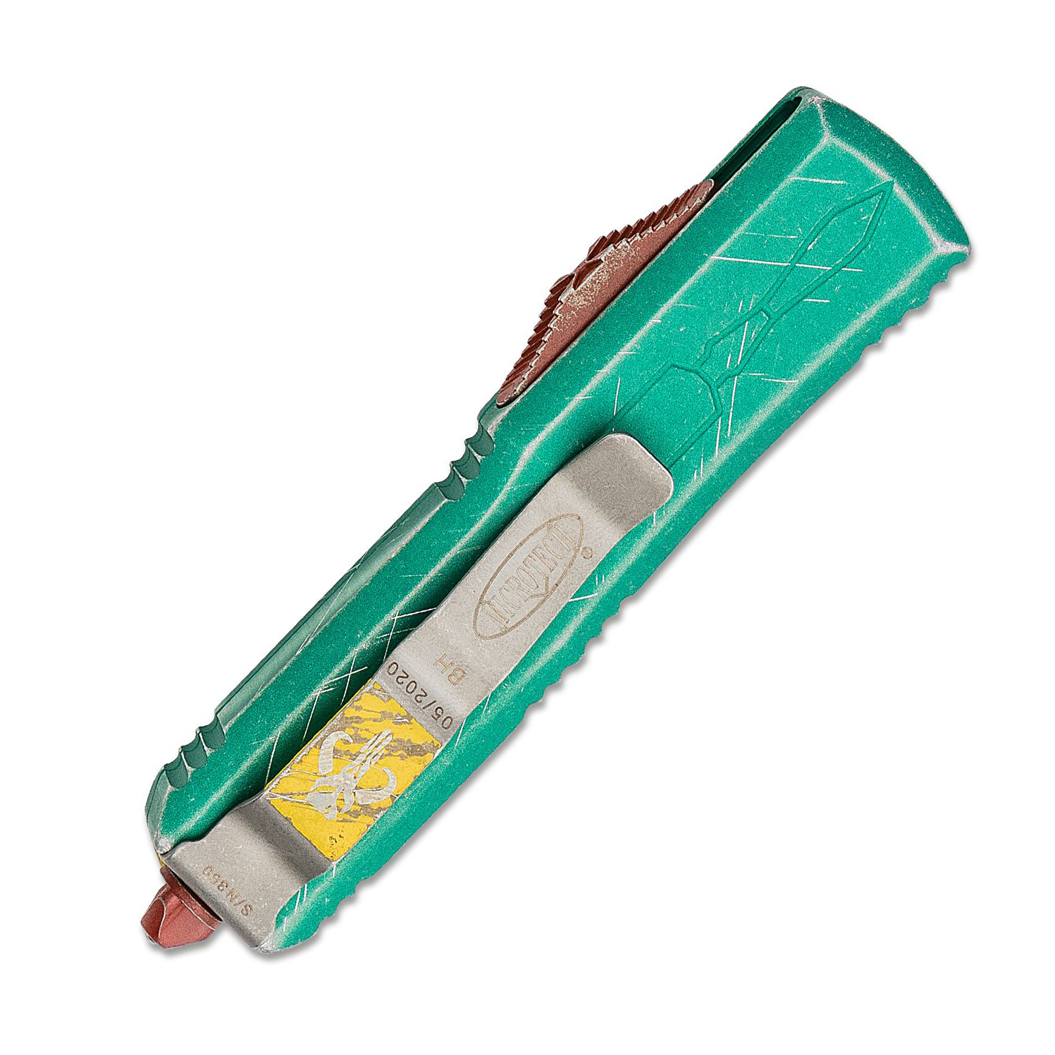 🔥 Microtech 233-10BH UTX-85 铝合金柄 绿色做旧 2560