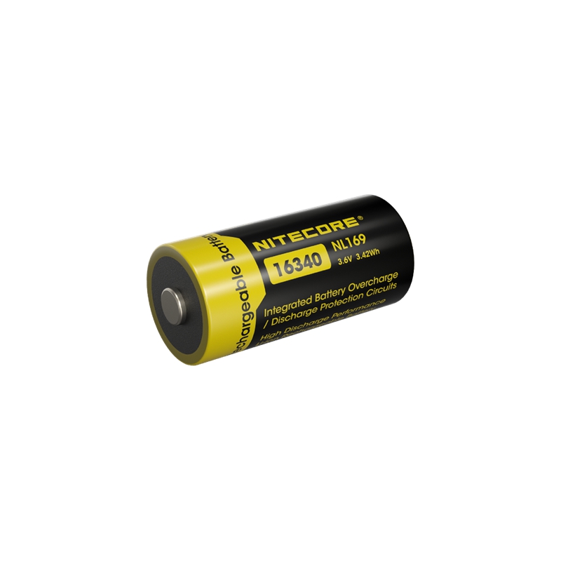 🤝NITECORE NL169强光手电筒用可充电16340锂电池 55