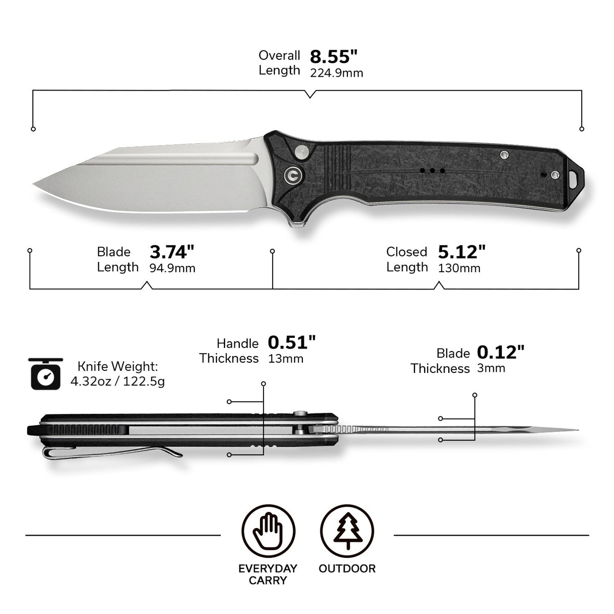 CIVIVI Neurohaptic  Nitro-V钢  G10手柄  C23080-2