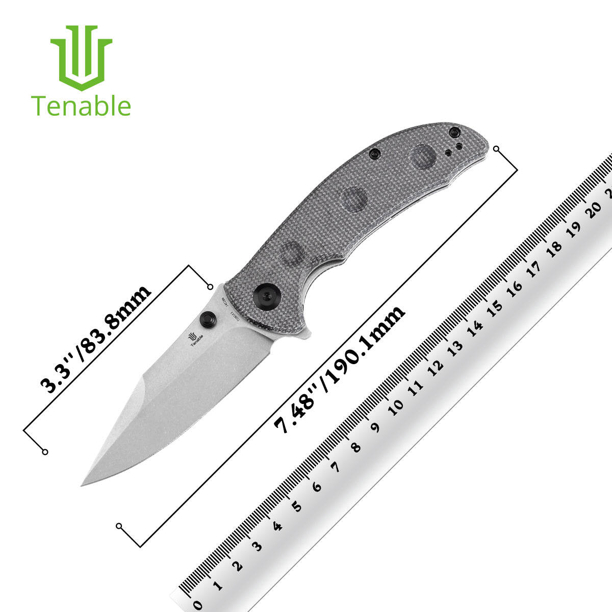 Tenable Rei  14C28N钢  Micarta手柄  T1061A3