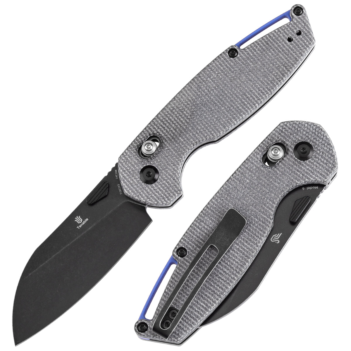 Tenable Model 6  14C28N钢  Micarta手柄  T1022V5