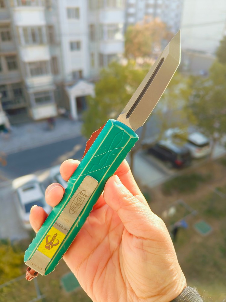 🔥 Microtech 233-10BH UTX-85 铝合金柄 绿色做旧 2560