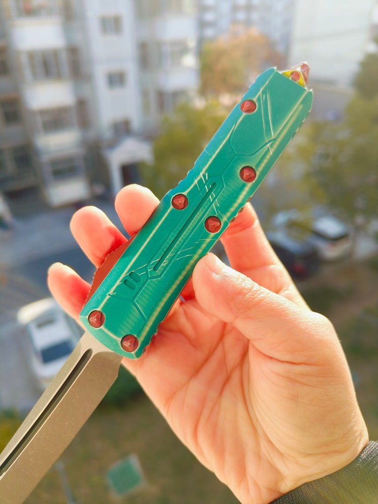 🔥 Microtech 233-10BH UTX-85 铝合金柄 绿色做旧 2560