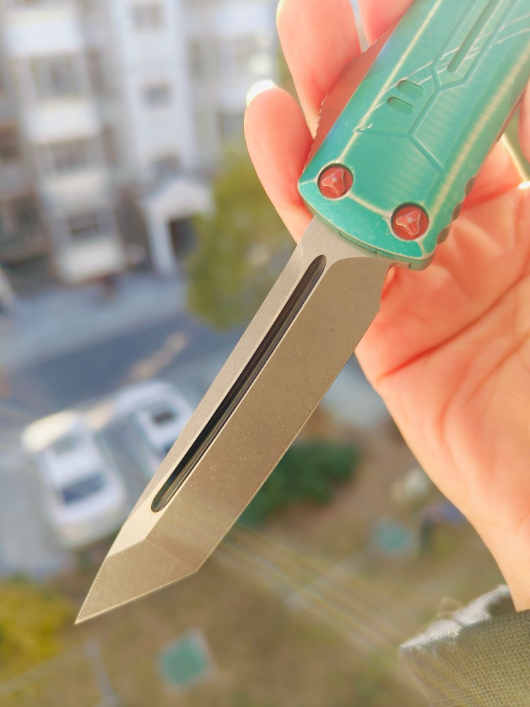 🔥 Microtech 233-10BH UTX-85 铝合金柄 绿色做旧 2560