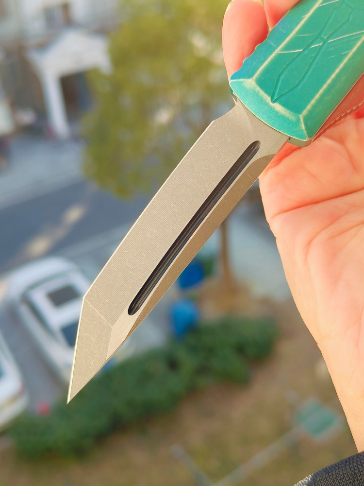 🔥 Microtech 233-10BH UTX-85 铝合金柄 绿色做旧 2560
