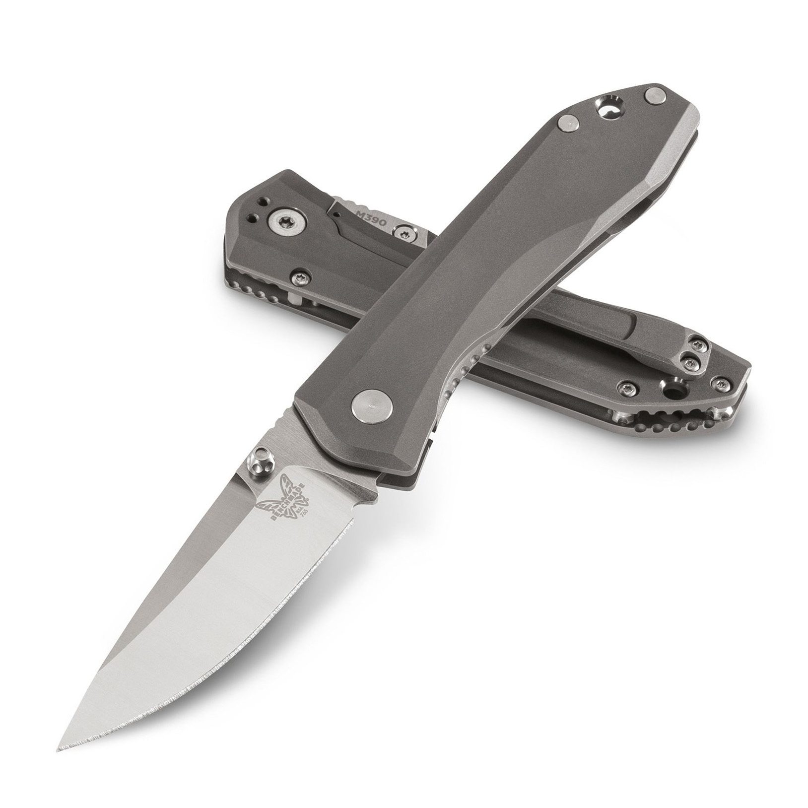 🚫 Benchmade Mini Titanium Monolock M390钢 钛柄 765 喷砂 1860