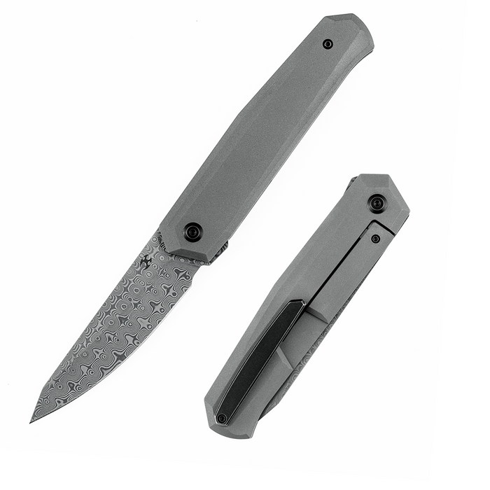 Kansept knives integra 大马士革钢 钛柄 K1042D1 喷砂 1380