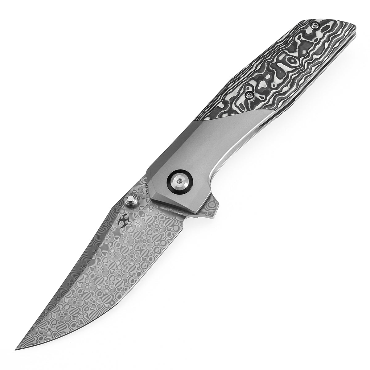 KANSEPT Deadite  CPM S35VN钢/大马士革钢 钛+碳纤维手柄 K1081A1