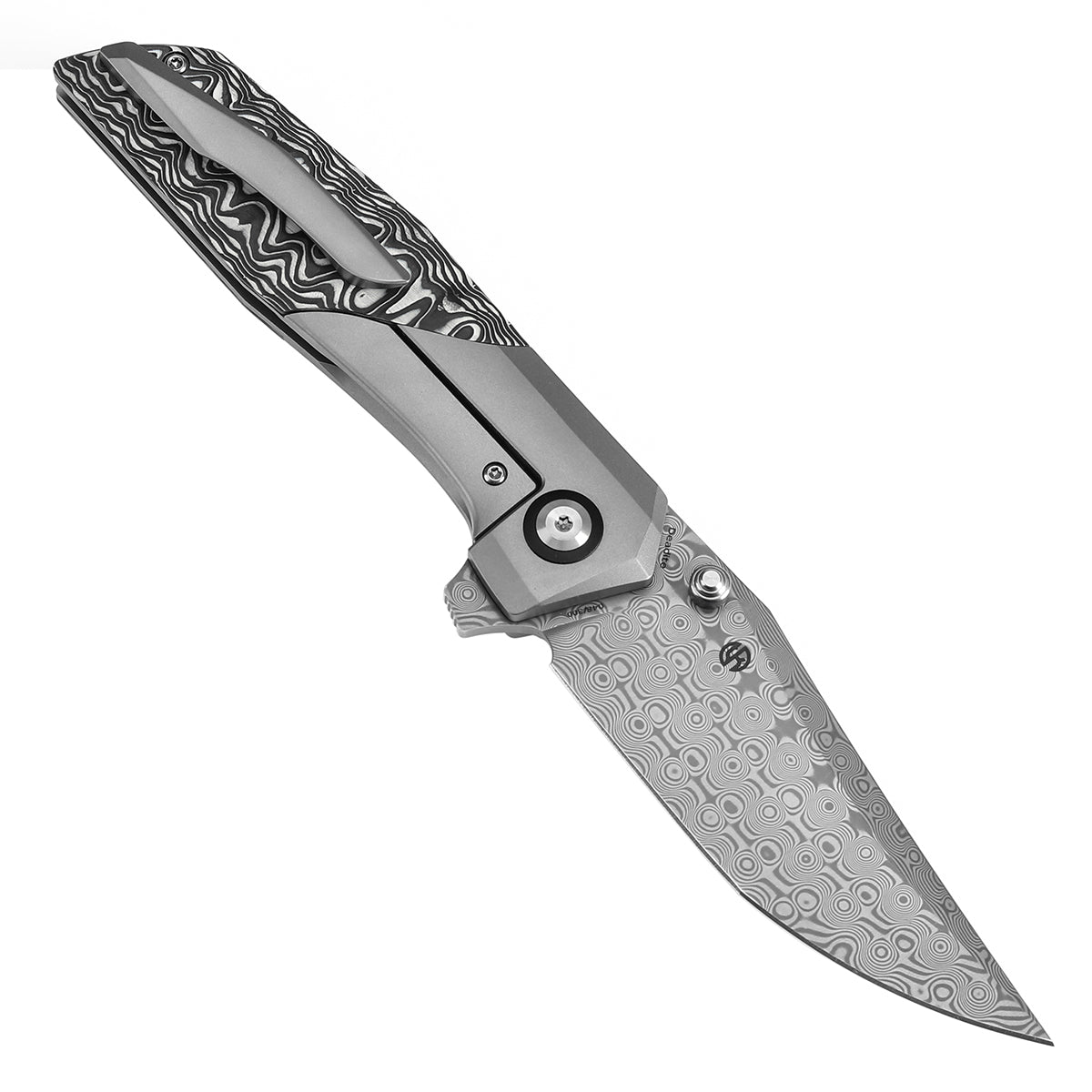 KANSEPT Deadite  CPM S35VN钢/大马士革钢 钛+碳纤维手柄 K1081A1