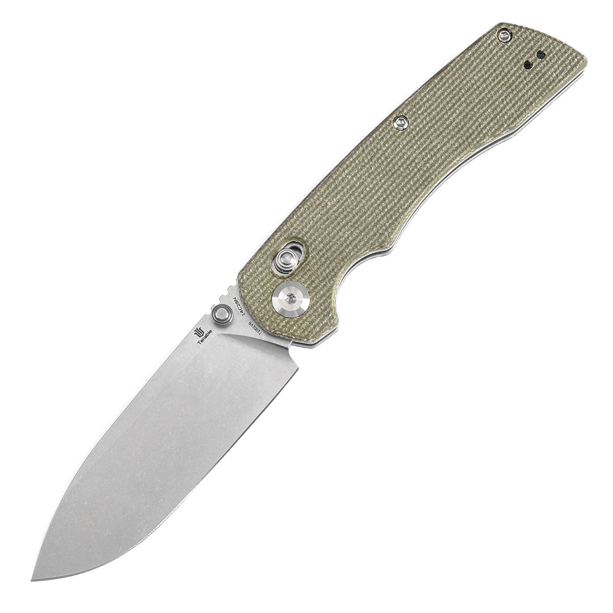 Tenable Kryo 14C28N钢  Micarta手柄  T1001V6