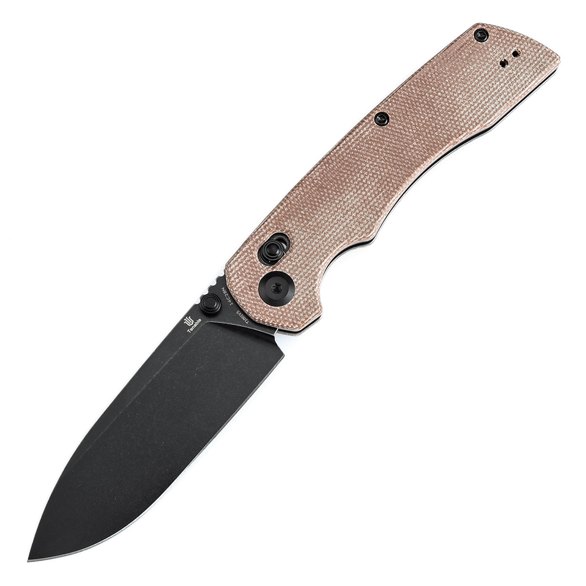Tenable Kryo 14C28N钢  Micarta手柄  T1001V5
