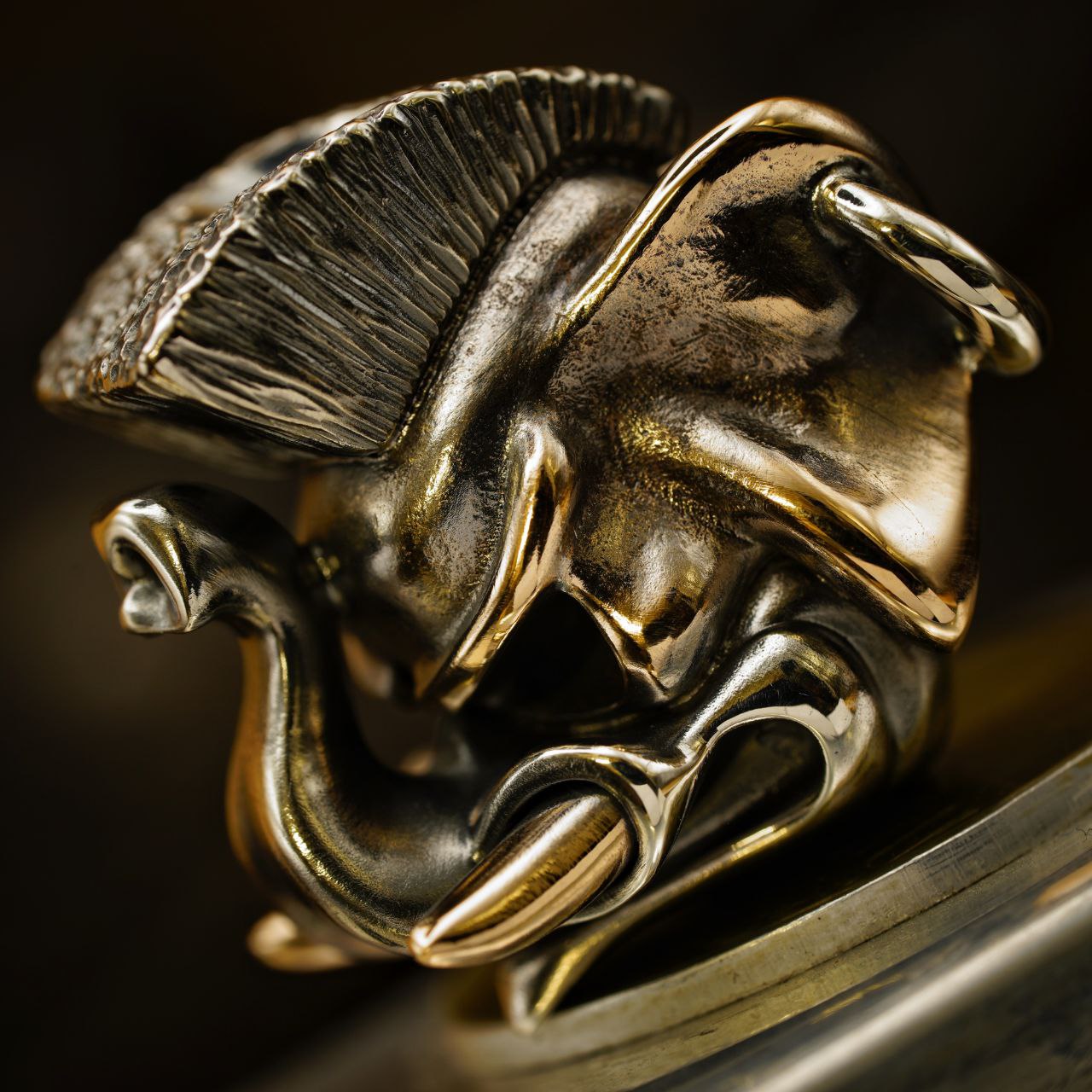 Cpprhd Metal Work Wild elephant Bead 俄罗斯铜斑蛇野象刀坠