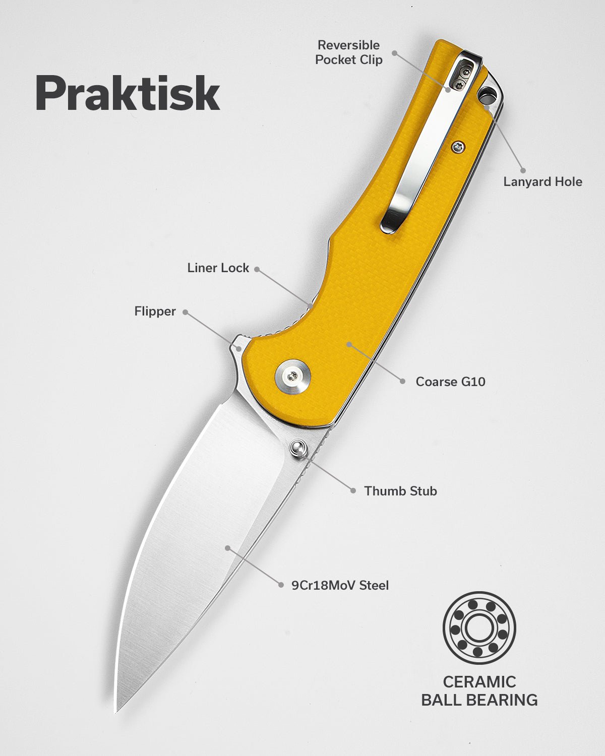 SENCUT Praktisk  9Cr18MoV钢  G10手柄  S24019-2  300