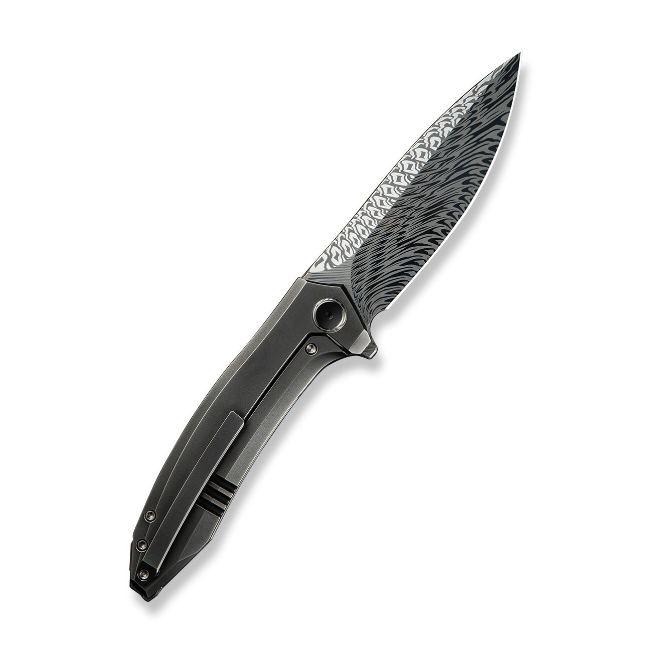 WEKNIFE Acuminal  Damasteel钢  钛手柄  WE23070-DS1  钛灰色   6000