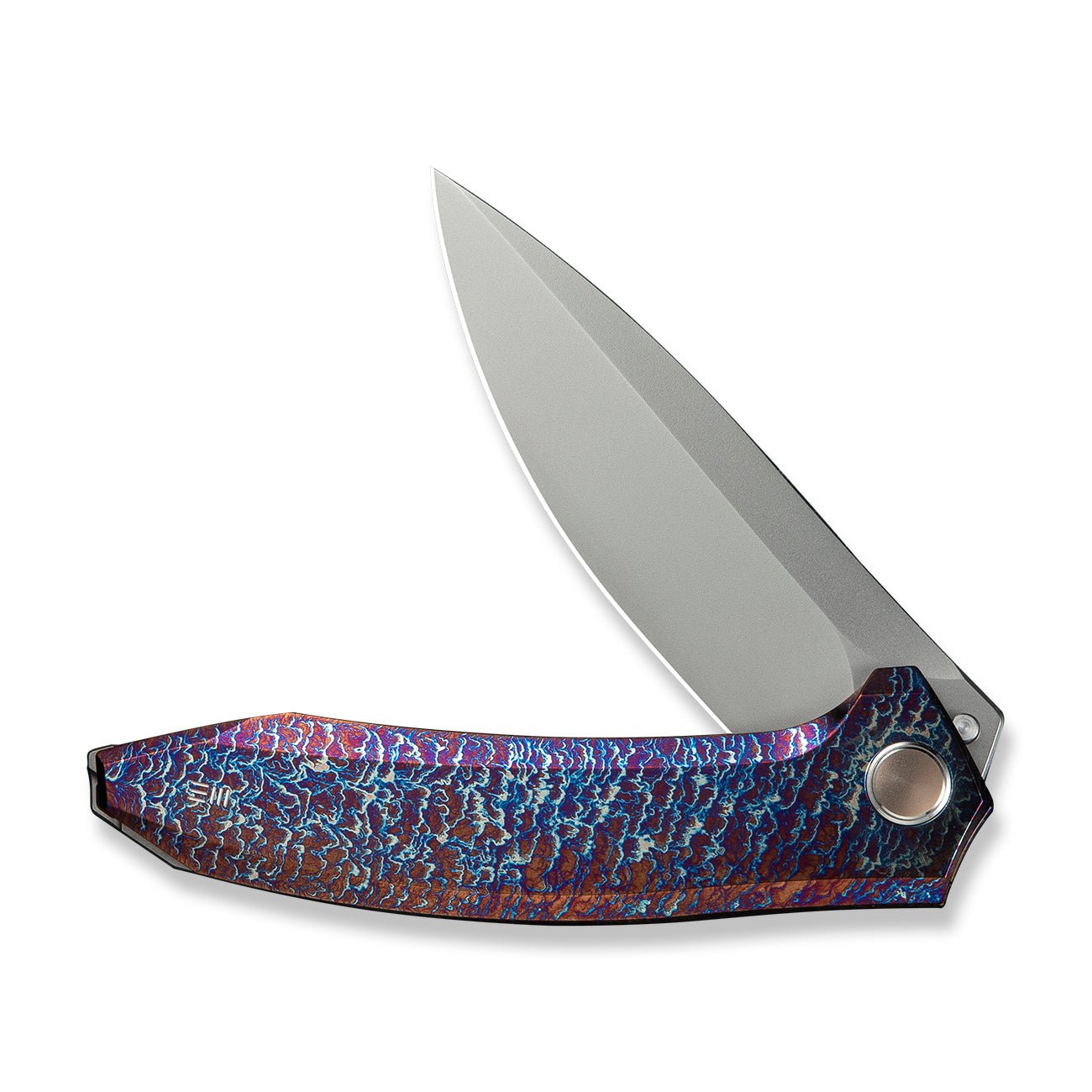 WEKNIFE Acuminal   Vanax钢  钛手柄  WE23070-4   钛火焰色  3000