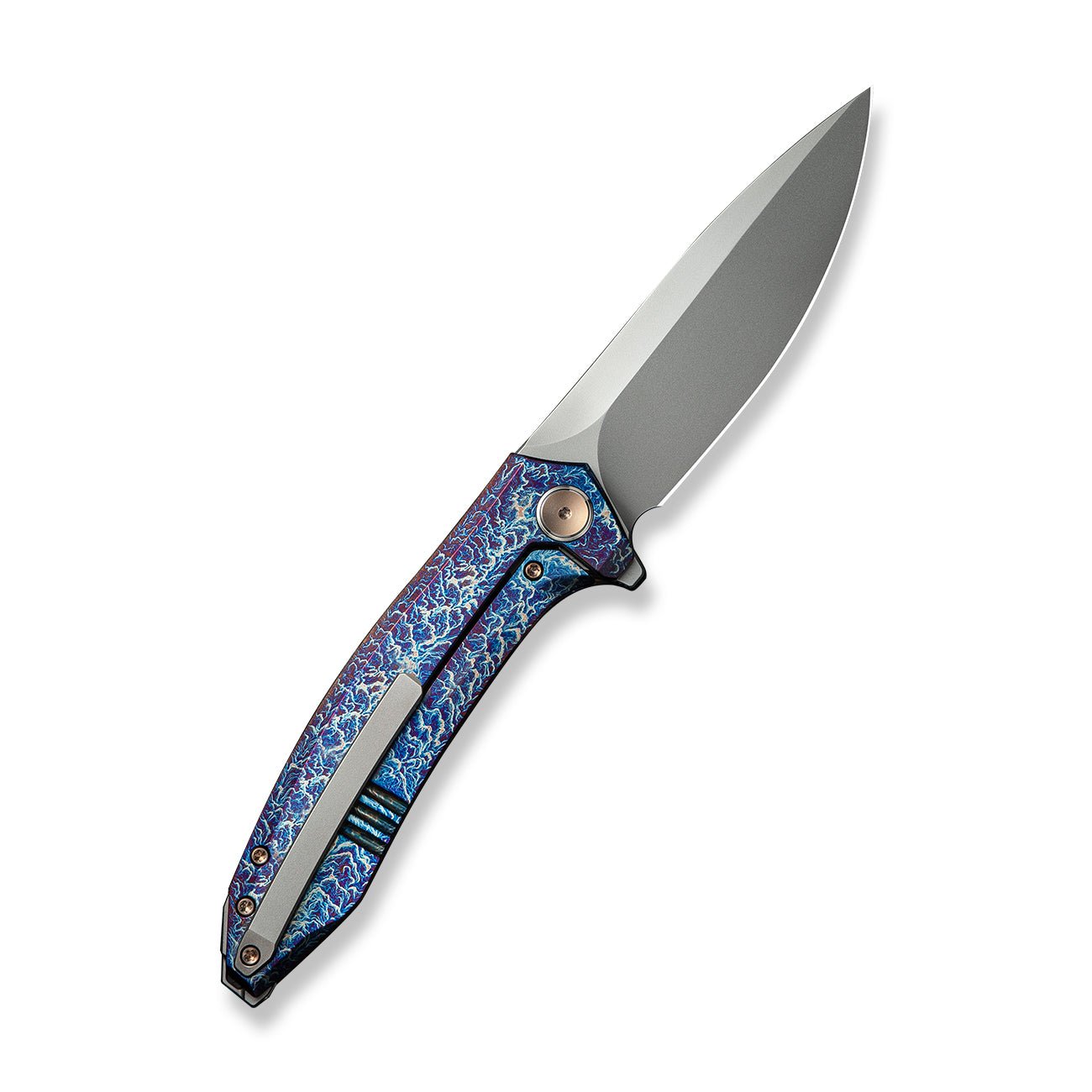 WEKNIFE Acuminal   Vanax钢  钛手柄  WE23070-4   钛火焰色  3000