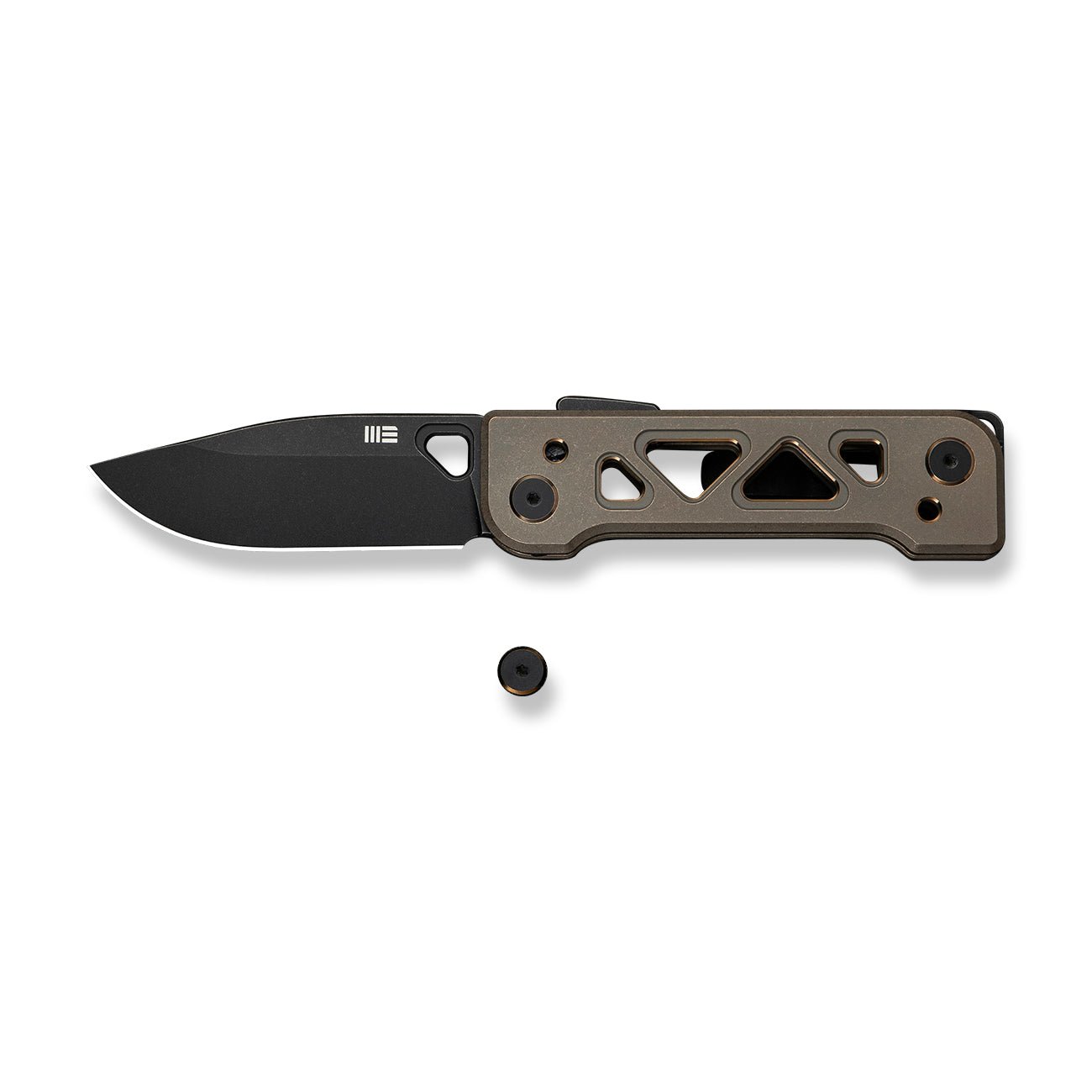 WEKNIFE Tyro CPM 20CV 钢  钛手柄  WE24001-3  钛棕色   2000