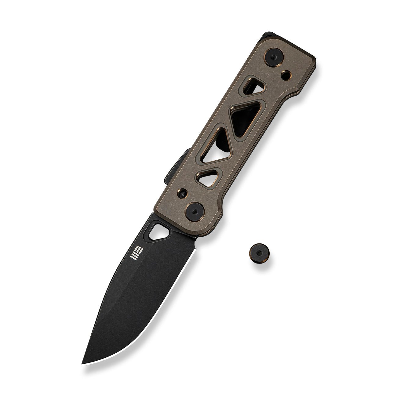 WEKNIFE Tyro CPM 20CV 钢  钛手柄  WE24001-3  钛棕色   2000