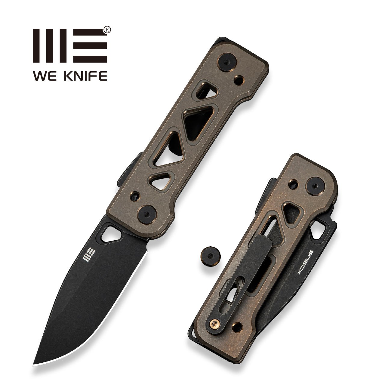WEKNIFE Tyro CPM 20CV 钢  钛手柄  WE24001-3  钛棕色   2000